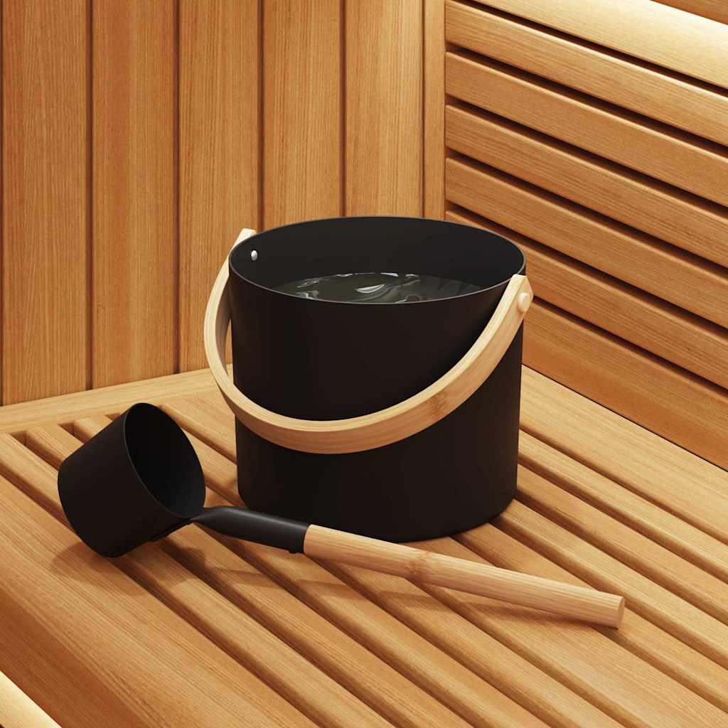 Sauna Accessoire Set 2 Pcs Zwart