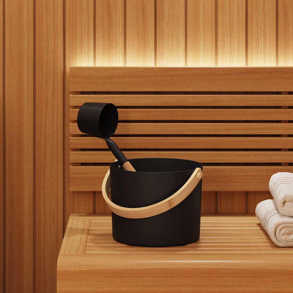Sauna Accessoire Set 2 Pcs Zwart
