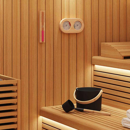 Sauna Accessoire Set 2 Pcs Zwart