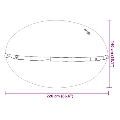Poolkussen Voor Bovengrond Zwembad Blauw Ø 300 Cm Pvc