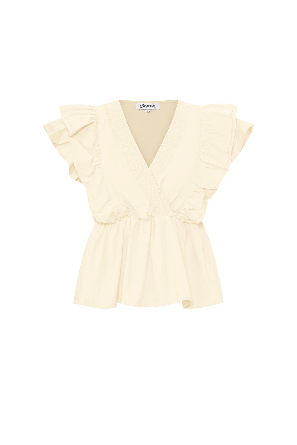 Woven Sleeveless Top Elegant Ruffle Edge Solid Color Spring/Summer