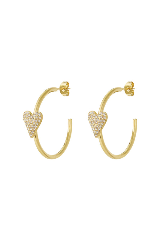 Heart hoop Earrings