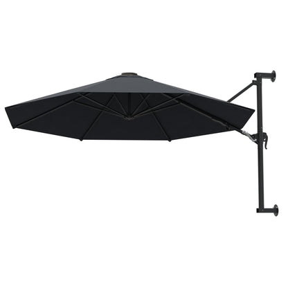 Wandparasol met metalen paal 300 cm antraciet