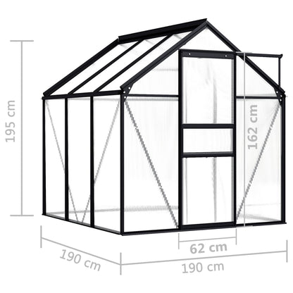 Tuinkas 3,61 m³ aluminium antracietkleurig