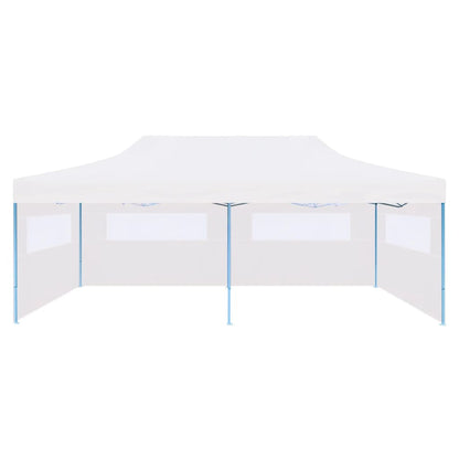 Partytent pop-up met zijwanden 3x6 m staal wit