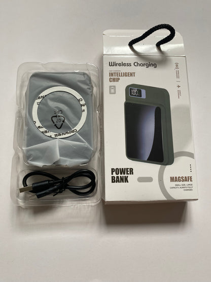 Magnetische draadloze powerbank 5000 mah zwart - Bargains by DJ