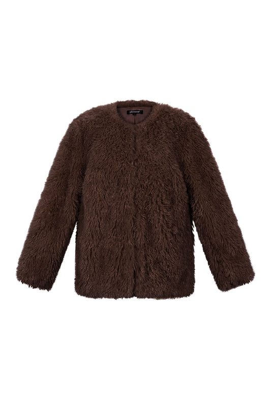 Woven Polyester Fiber Women's Jacket Elegant Solid Color Fall/Winter