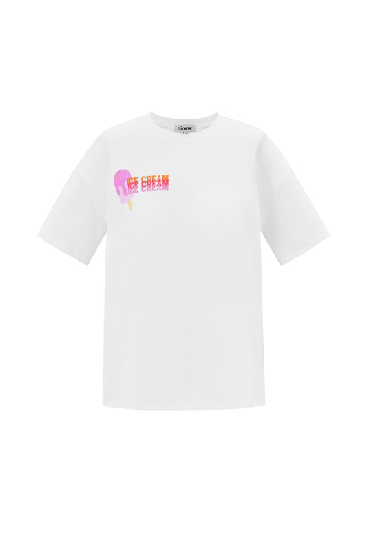 Cotton Women's T-shirt Spring/Summer Letters