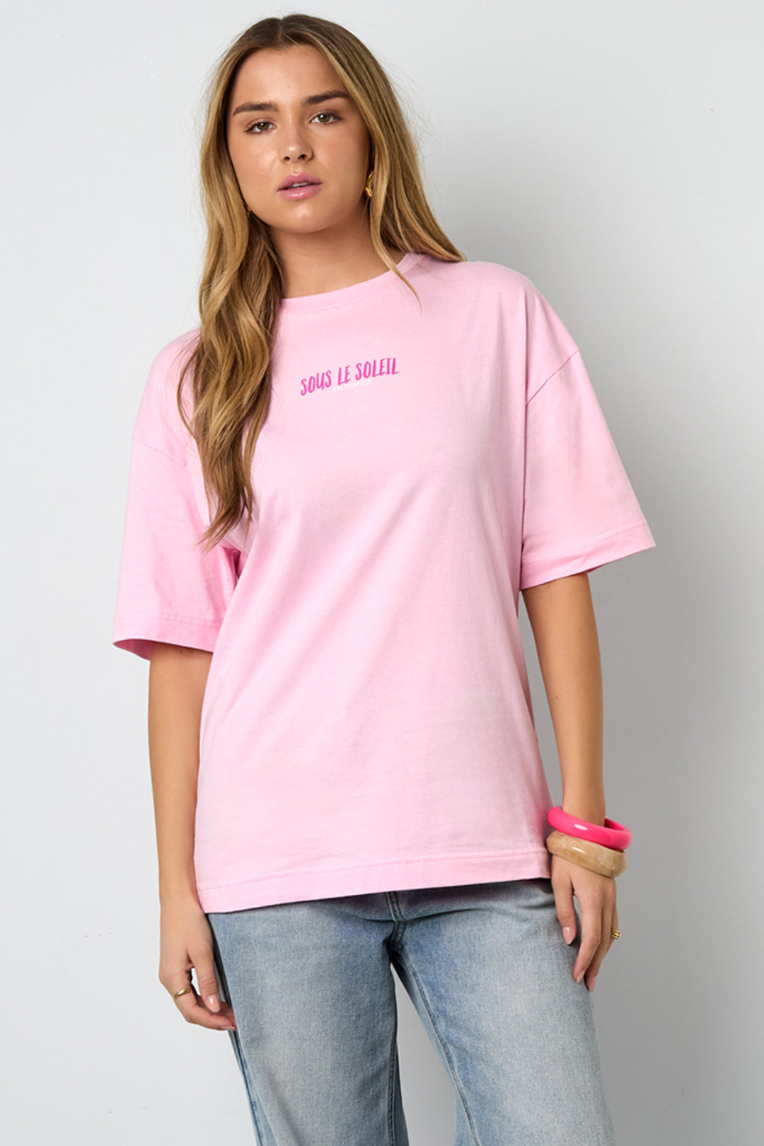 Cotton Knitted Women's T-shirt Casual Letters