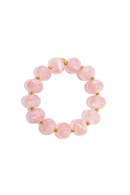 Elastieke kralenarmband met grote kralen