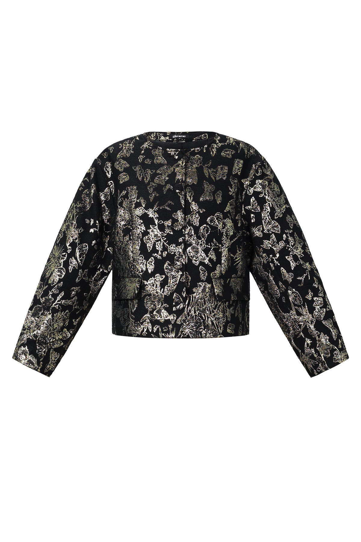 Woven Polyester Fiber Women's Jacket Elegant Floral Print Fall/Winter