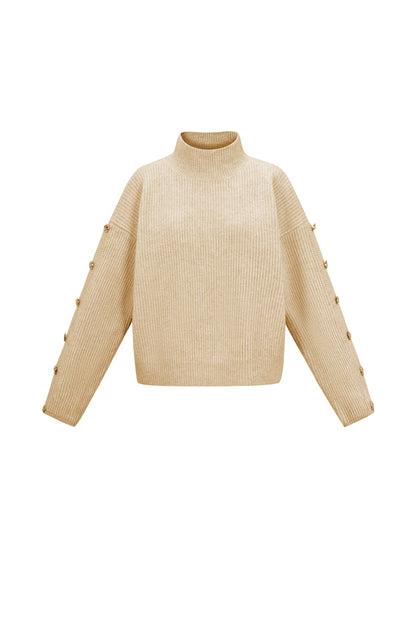 Knitted Polyester Fiber Women's Turtleneck Sweater Casual Solid Color