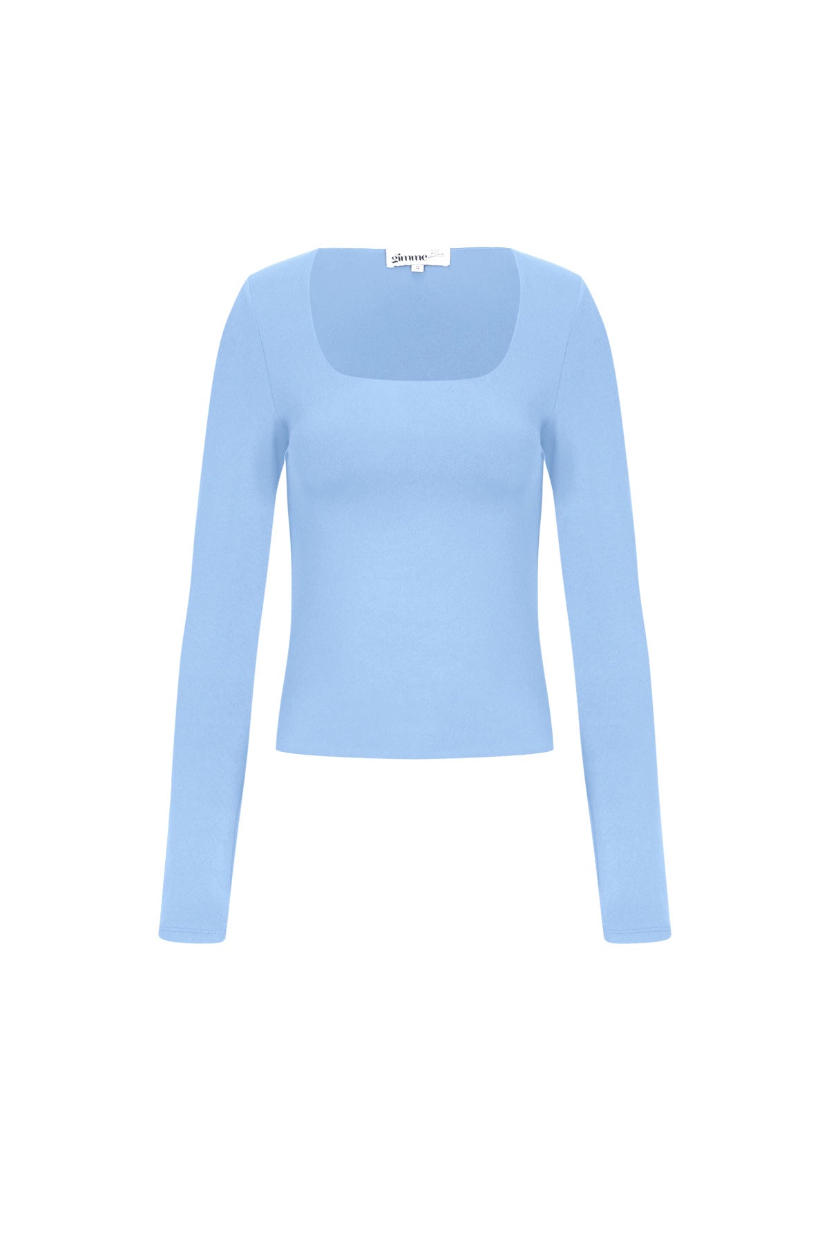 Knitted Nylon Women's Long Sleeve Top Basic Solid Color