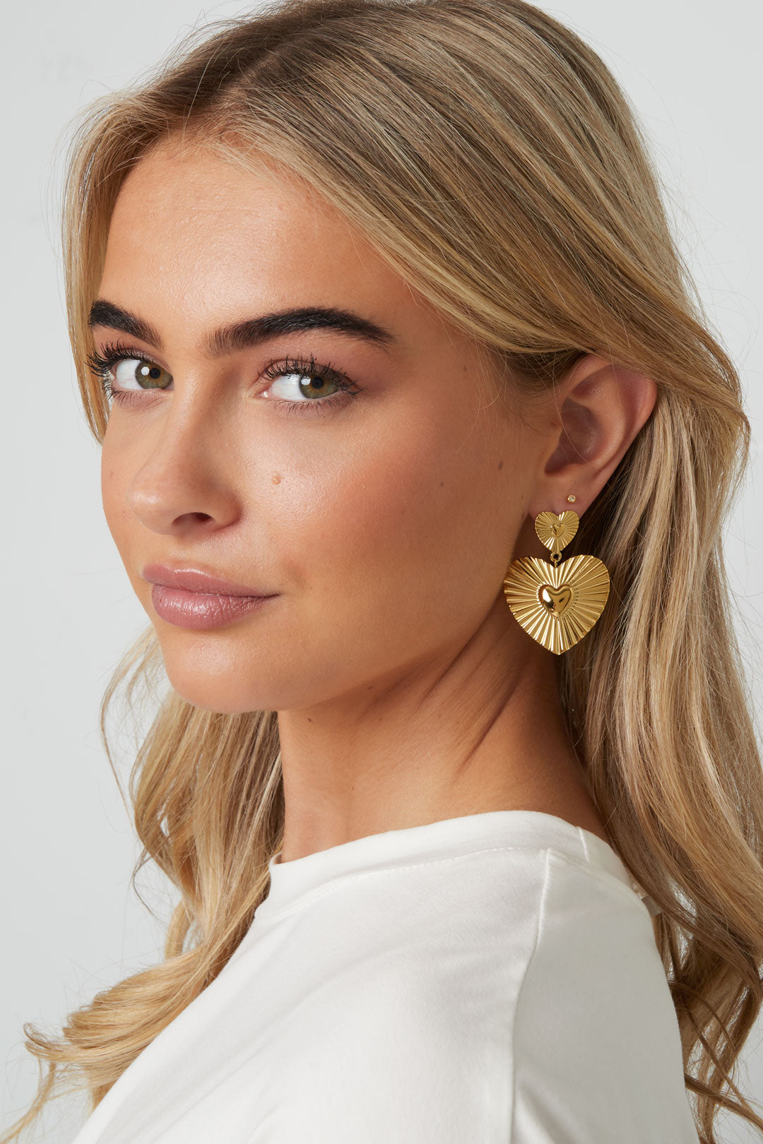 Stainless Steel Drop Earrings Heart Casual Daily Simple Series Women's jewelry