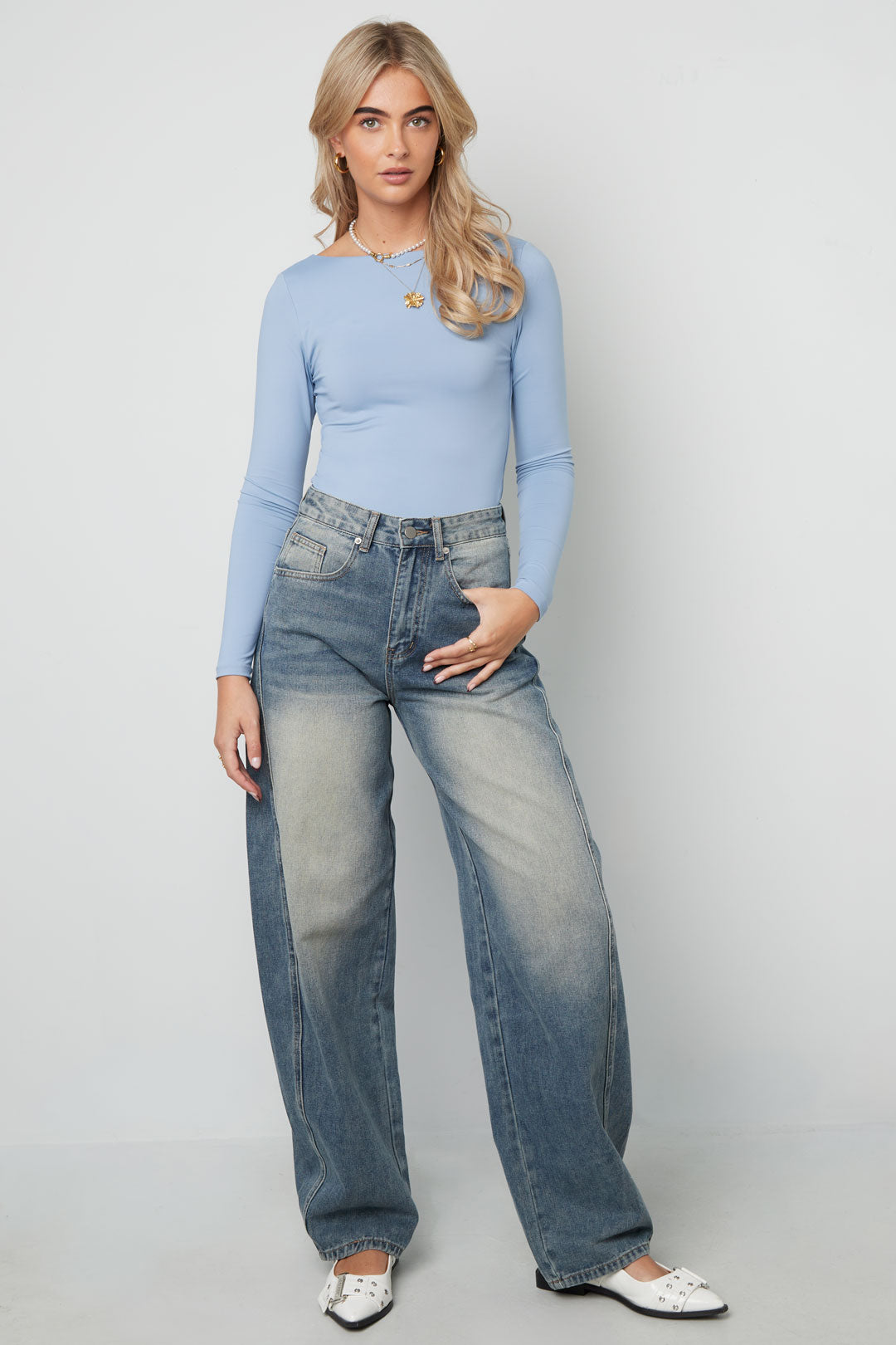 Knitted Nylon Shapewear Bodysuit Basic Solid Color