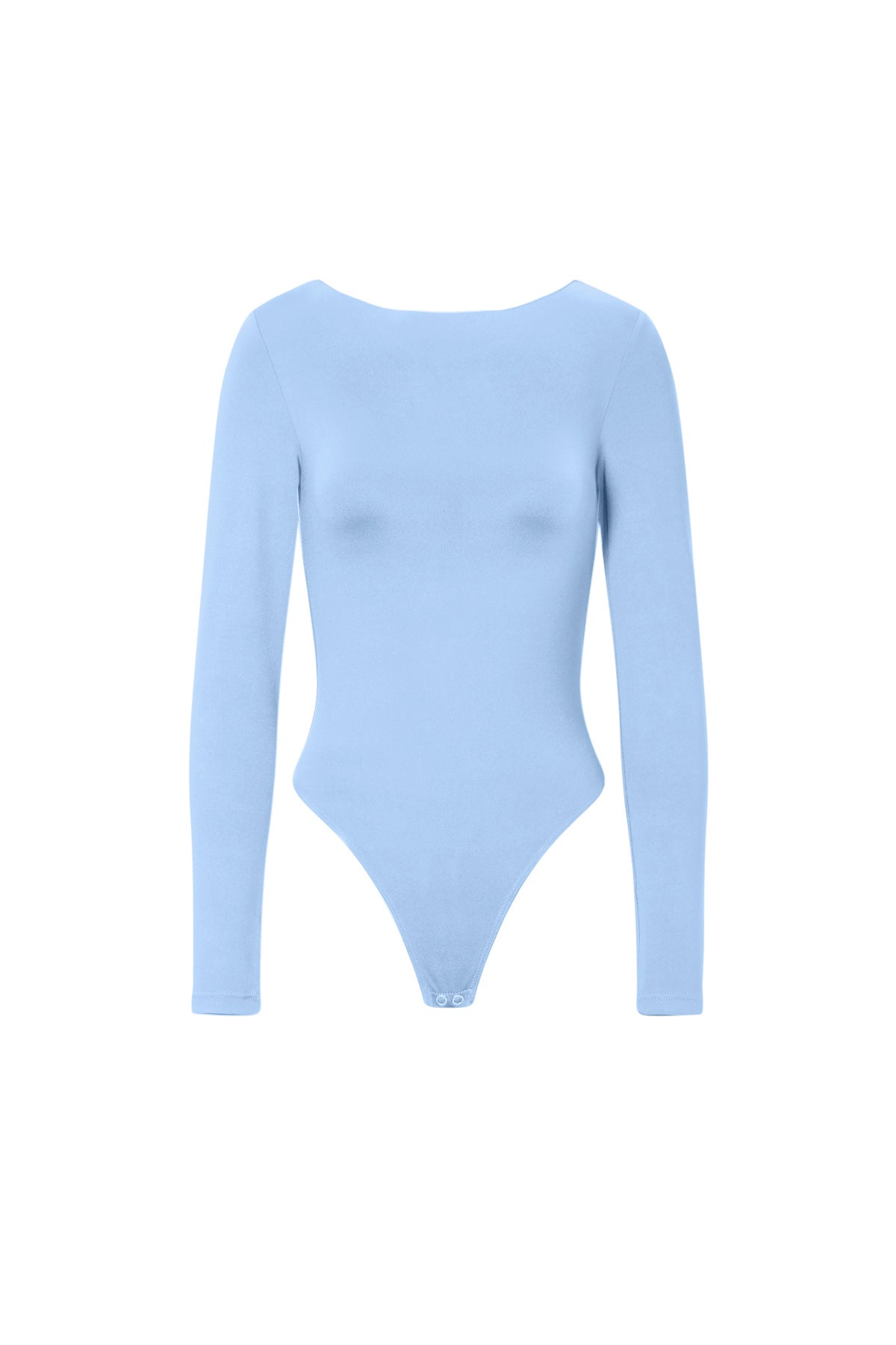Knitted Nylon Shapewear Bodysuit Basic Solid Color