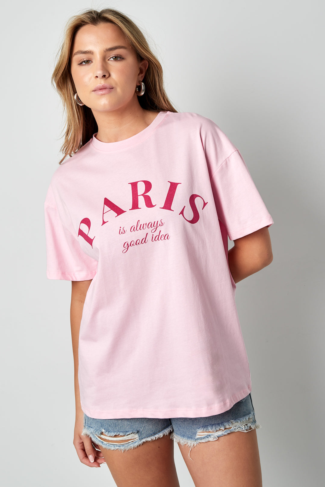 Cotton Women's T-shirt Casual Letters