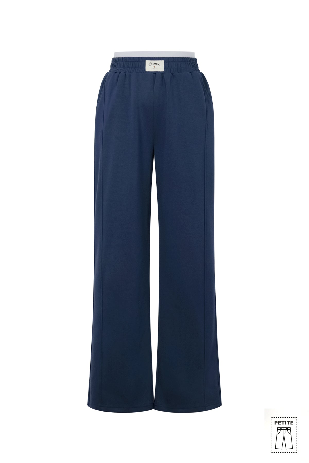 Knitted Polyester Fiber Women's Straight Leg Pants Sporty Solid Color