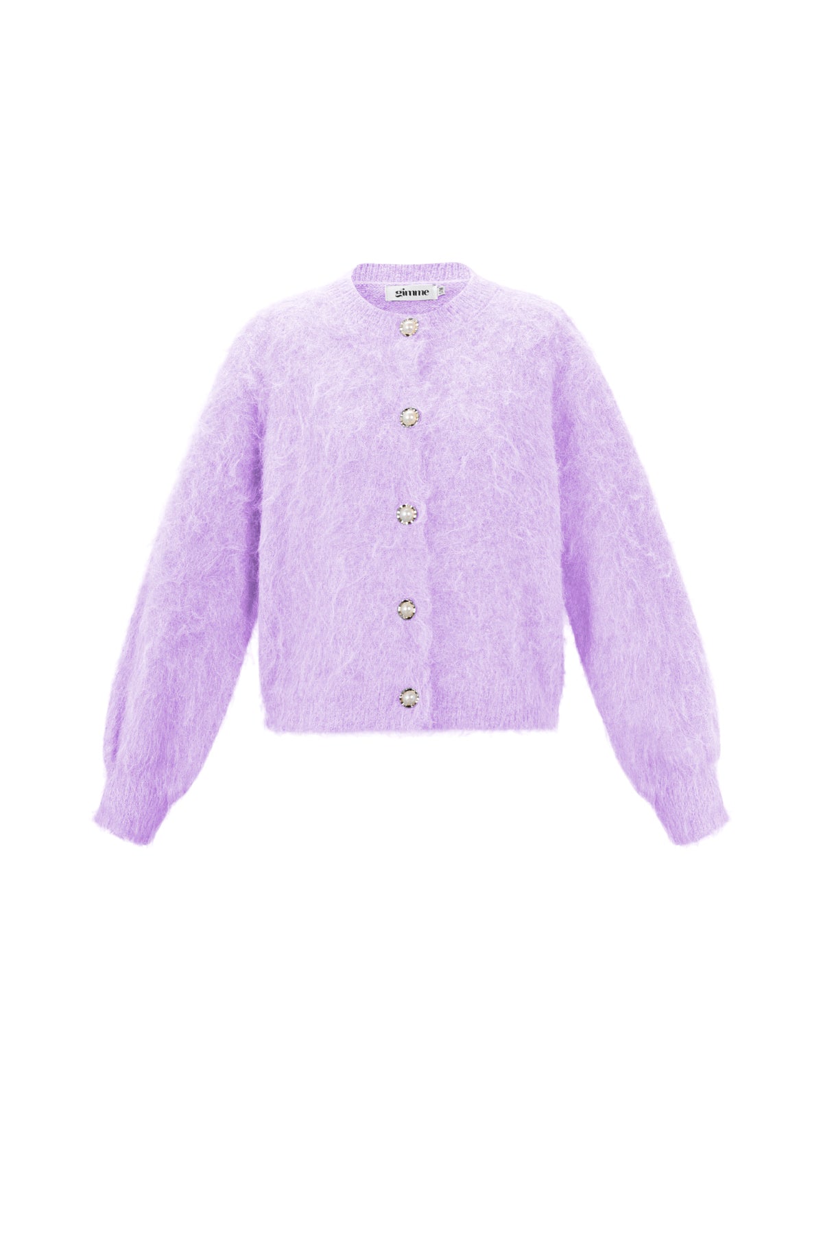 Knitted Polyester Fiber Women's Knit Cardigan Casual Solid Color